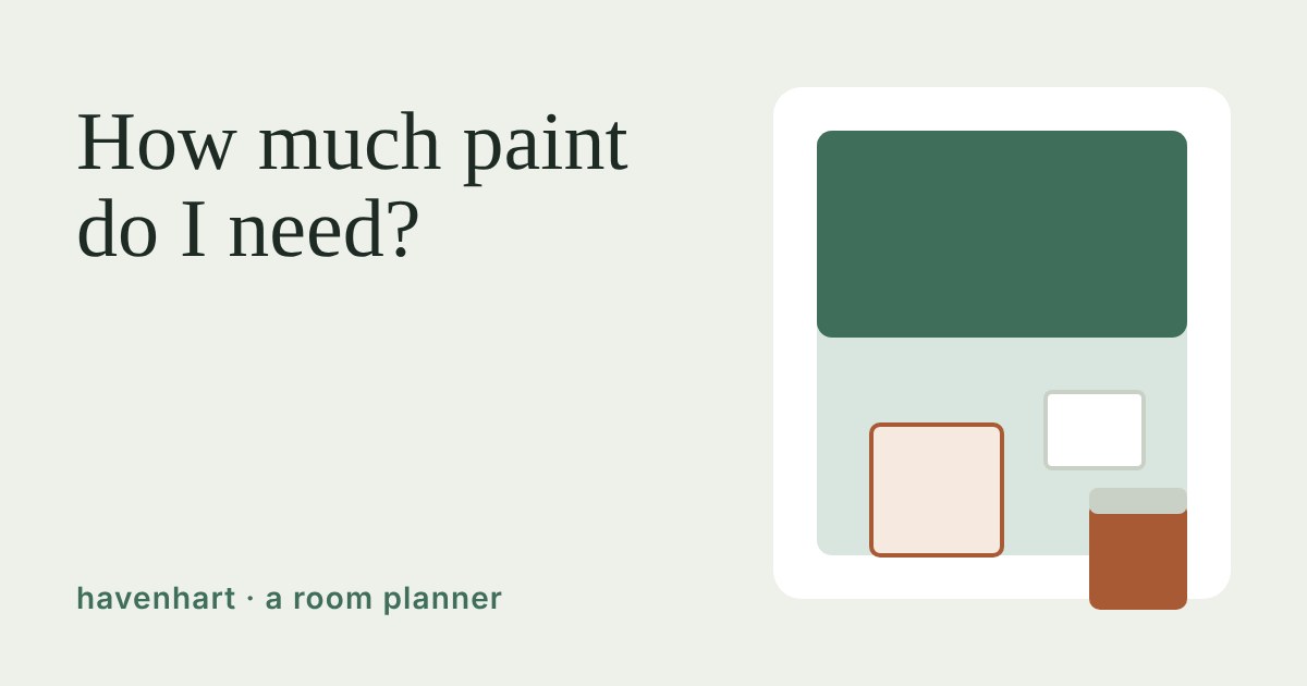 A white wall half painted in deep green, with a door, a window and a paint tin
